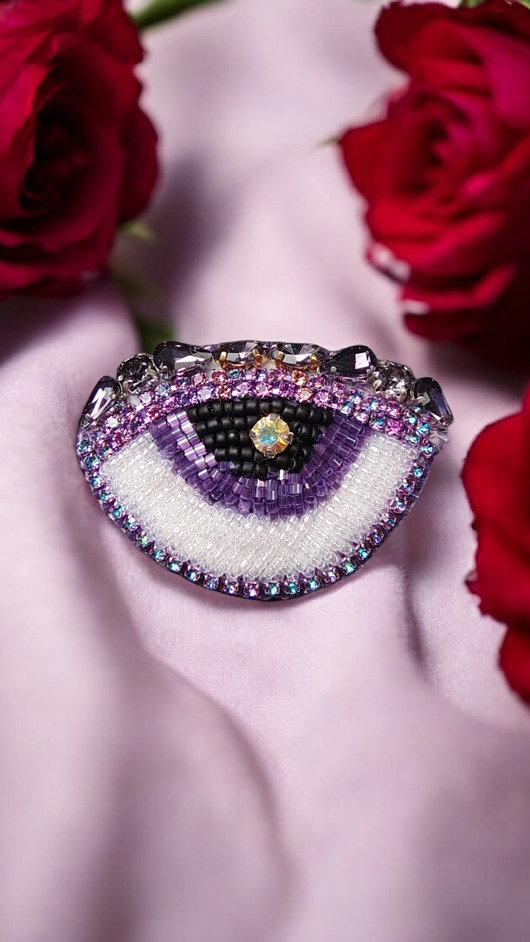 broszki Wyjątkowa broszka OKO  handmade rękodzieło unikat