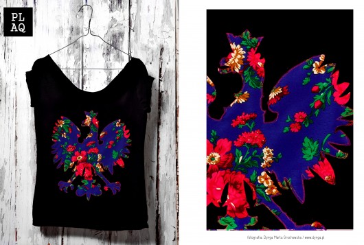T-shirt PL Flower Blue, Black Polaquito r.L polaquito