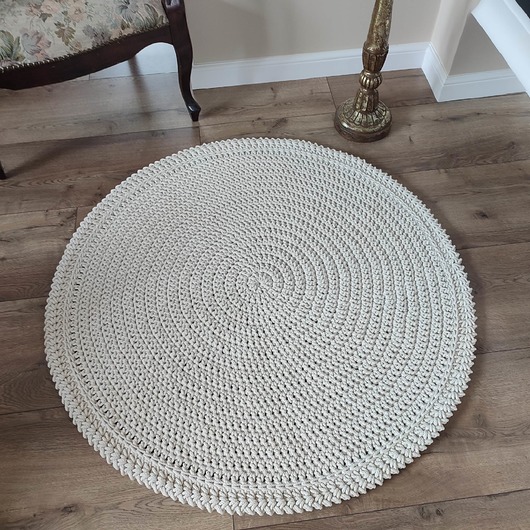 dywany Dywan szydełkowy ze sznurka 110cm