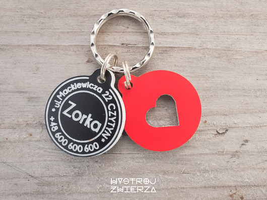 personalizowana adresówka S 22mm lu M 25mm Wystrój Zwierza