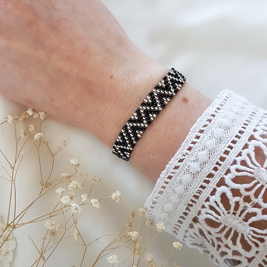 płaska bransoletka we wzory LEI handmade 