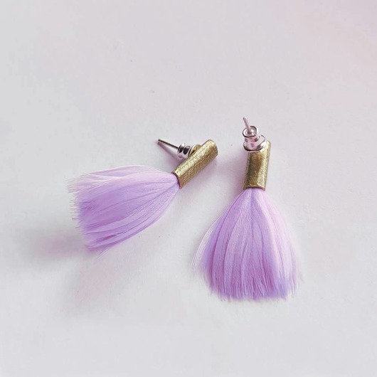 kolczyki z piórami PIÓRKO kolczyki