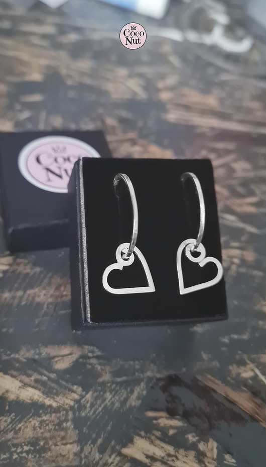 kolczyki srebrne LOVE Kolczyki srebro 925 lekkie walentynkowe