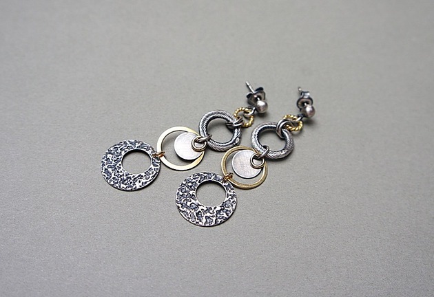 kolczyki srebrne Złote promyczki vol. 19  kolczyki