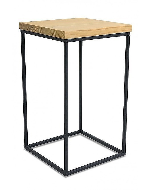 Kwietnik Metalowy z Drewnem Modrzewiowym 40 cm MIA home