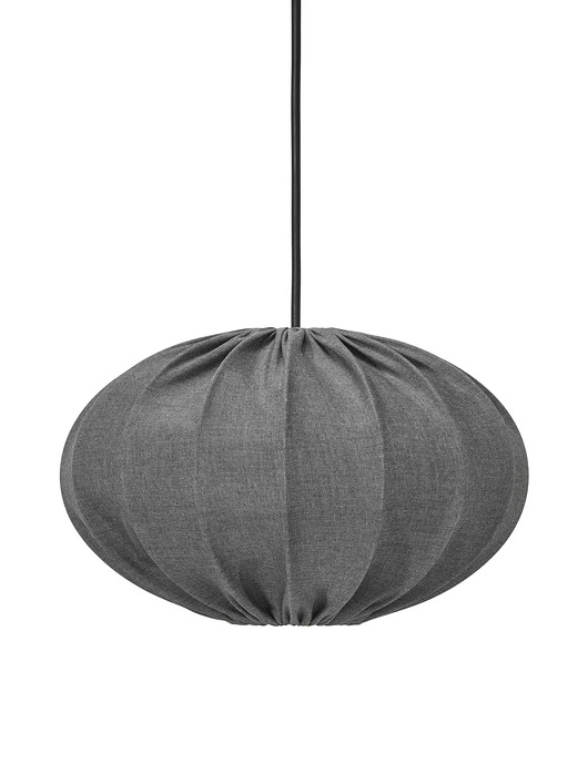 lampy zewnętrzne Zewnętrzna lampa wisząca Hilma z szarym abażurem