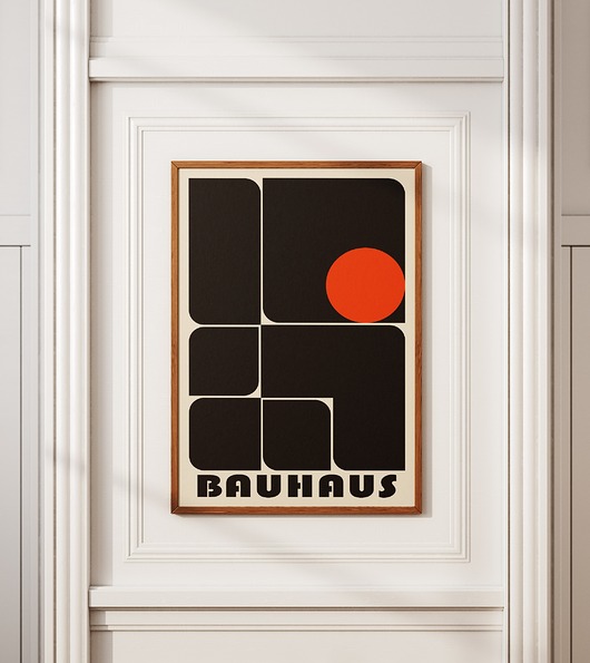 plakaty Minimalistyczny plakat - Bauhaus #2  - Do salonu, sypialni, biura
