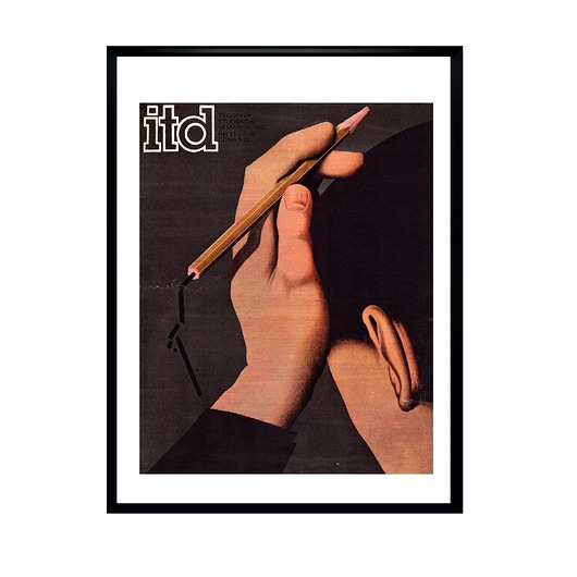 plakaty Plakat Oprawiona okładka czasopisma studenckiego ITD z 1980, aut. B. Kuźnicki