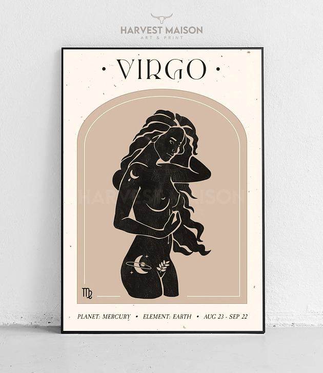 plakaty Plakat Pomysł na prezent Zodiakalna Kobieta Znak Zodiaku Panna