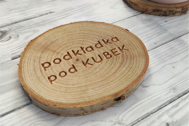 Drewniana podkładka - podkładka pod kubek Drewniane dodatki