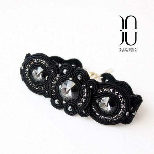 JB 115-Bransoleta sutasz z kryształami Swarovski Justyna Jurczyk
