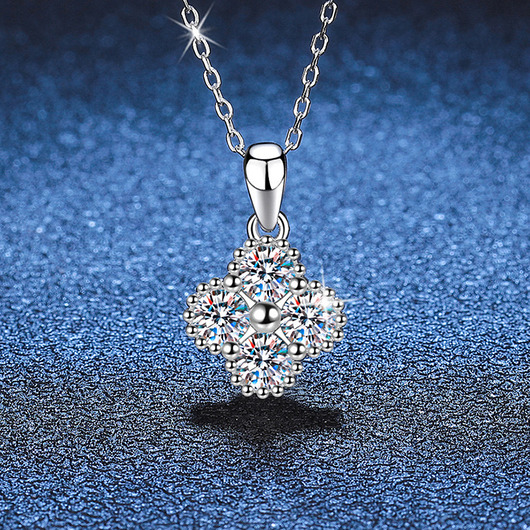 srebrne naszyjniki Naszyjnik srebrny Moissanite 1.2ct 925