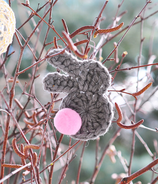 ozdoby wielkanocne Szydełkowe zajączki 5szt