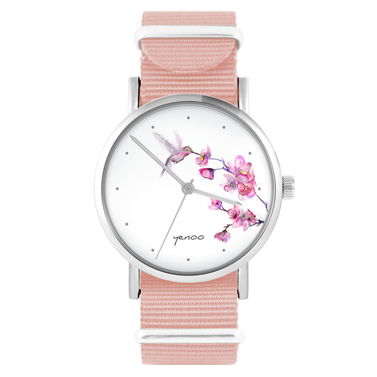 zegarki damskie Zegarek - Koliber, oznaczenia - brzoskwiniowy róż