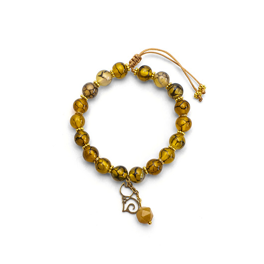 bransoletki z kamieni naturalnych Bransoletka z Agatem na sznurku. Amulet spokoju.