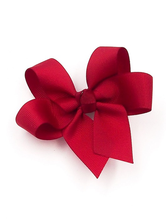 ozdoby do włosów dla dzieci Spinka do włosów kokarda Paola dark red