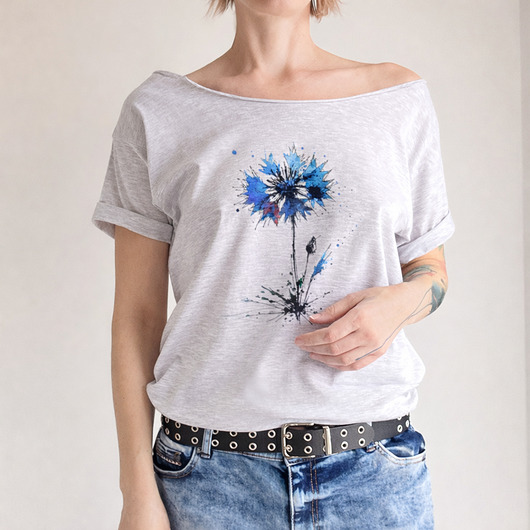 t-shirt damskie Chaber Szary Oversize