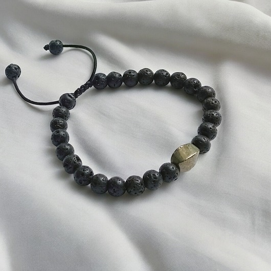 bransoletki z kamieni naturalnych Damska bransoletka : PIRYT & LAWA :: długość regulowana