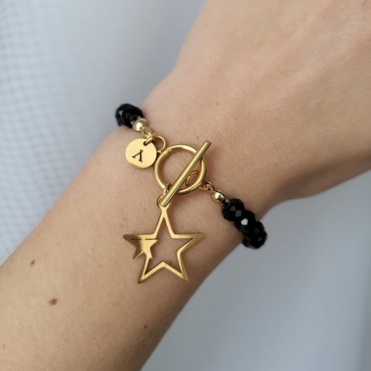 bransoletki ze szkła Bransoletka toggle Star Joy