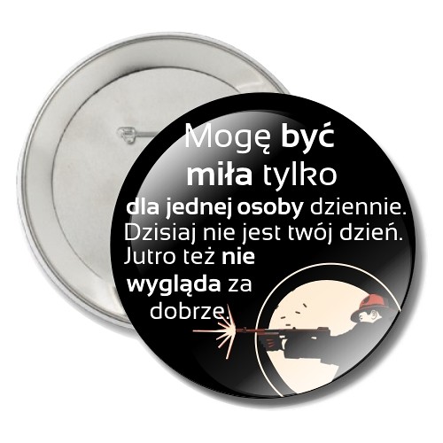 Przypinka Ha! Black Modny Design