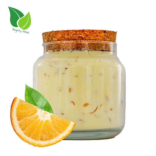 produkty do kąpieli Musujący puder kąpielowy Pomarańcza mlekiem kozim 450g