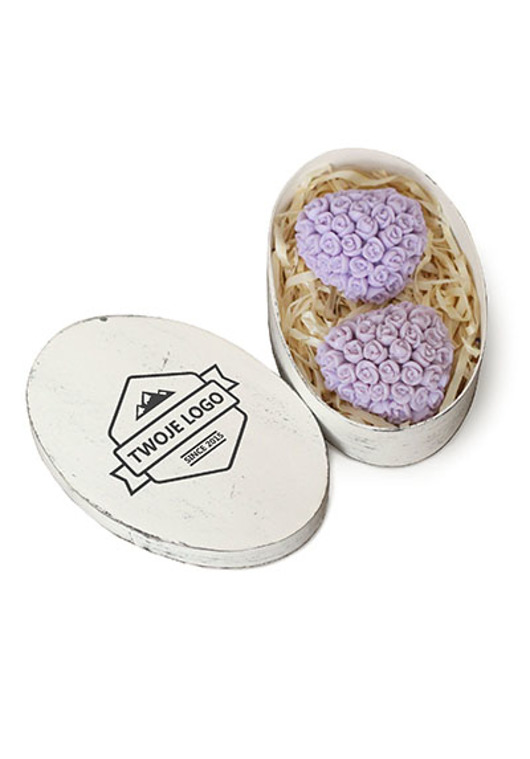 Zestaw mydełek w pudełku z logo - 15 sztuk Nikka handmade