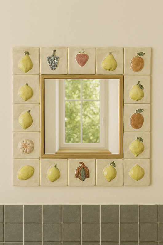 kafle i panele Zestaw owocowy- Płytki Sycylijskie ręcznie malowane