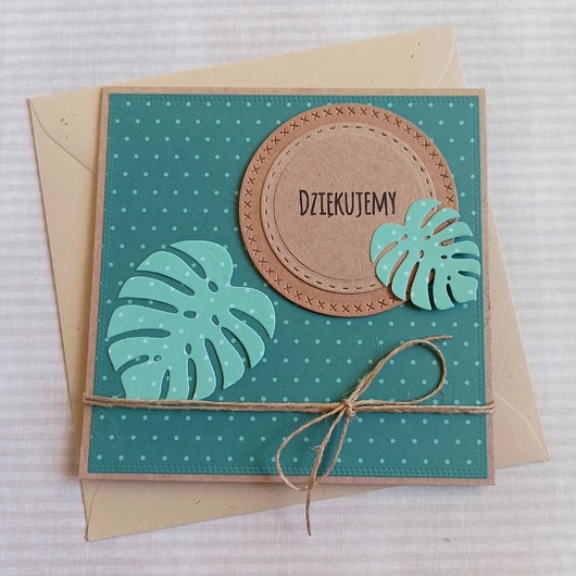 kartki scrapbooking DZIĘKUJEMY :: kartka handmade :: PODZIĘKOWANIE