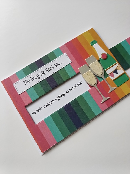 kartki scrapbooking Interaktywna kartka urodzinowa Nie liczy się ilość lat