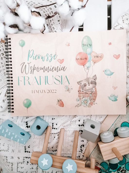 kartki, zaproszenia na chrzest PASTELOWY SZOP  album metryczka prezent narodziny,chrzest,roczek,