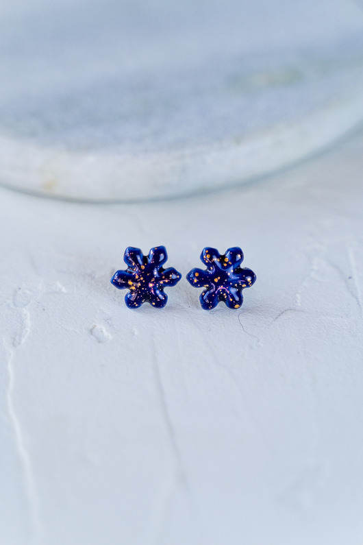 kolczyki ceramiczne Kolczyki porcelanowe SNOW