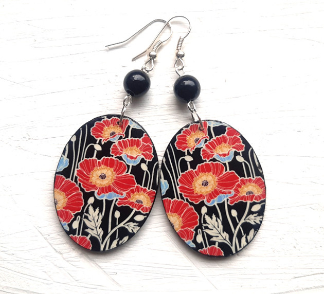 kolczyki drewniane Jaśnie Pani