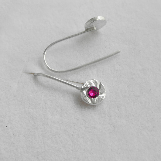 kolczyki z kamieniami Kolczyki OKRĄG