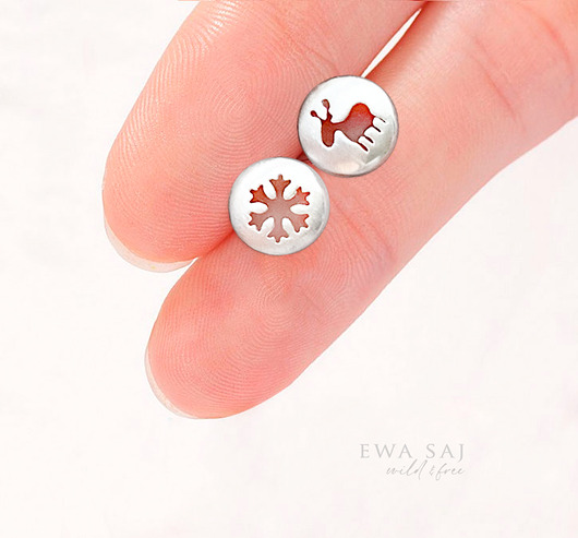 kolczyki srebrne Kolczyki srebrne Świąteczne