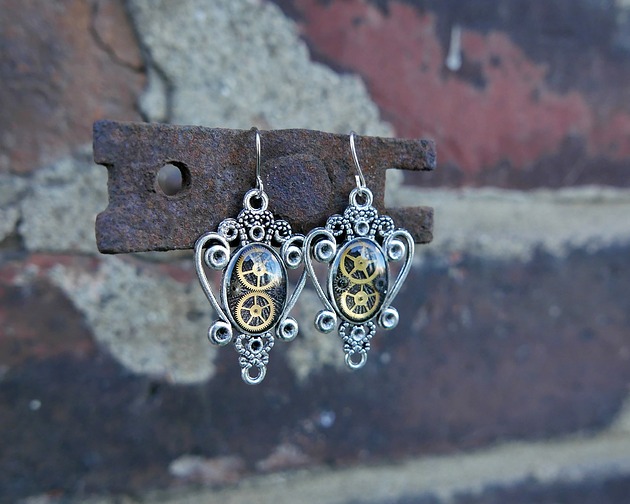 kolczyki z żywicy Mechaniczne kolczyki 286