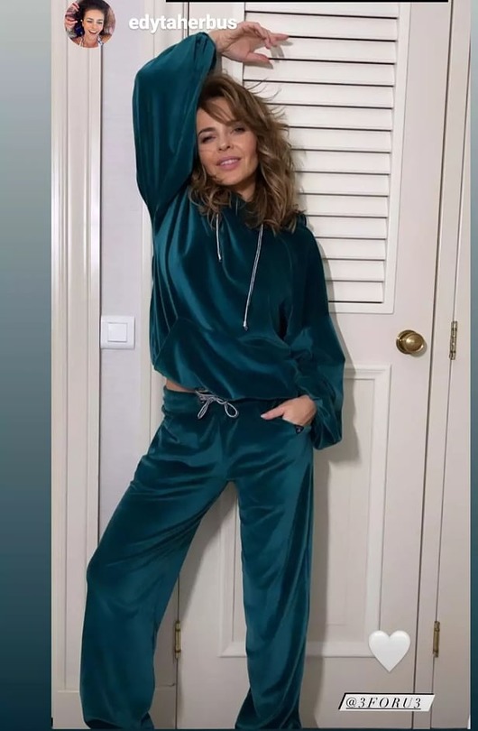 komplety damskie Dres Poczuj Wygodę Welurowy szamragd