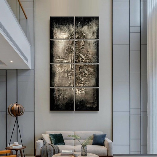 obrazy SILVER BLACK - Wielkoformatowy obraz na płótnie