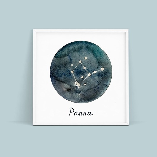 Plakat Znak Zodiaku Panna - kwadratowy trochę na ścianę