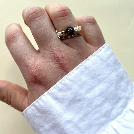 pierścionki elastyczne Pierścionek Pearl Orbit Smoky