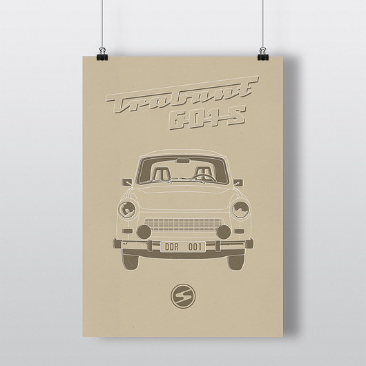 Plakat "Trabant 601-S" 50x70cm plakaty rowerowe