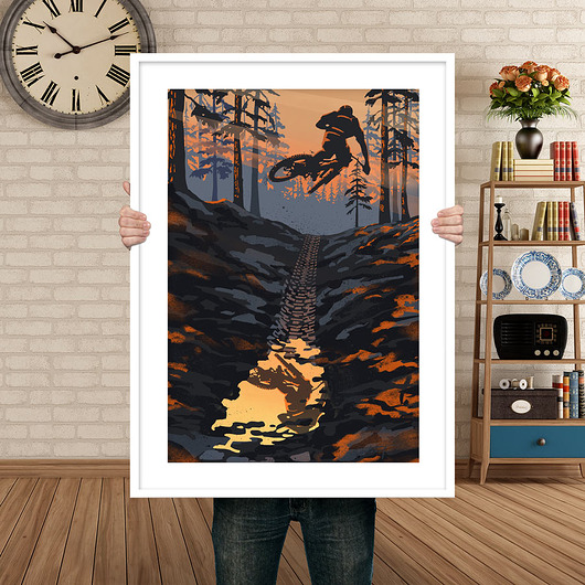plakaty Mountain Biker - plakat rowerowy 50x70 cm