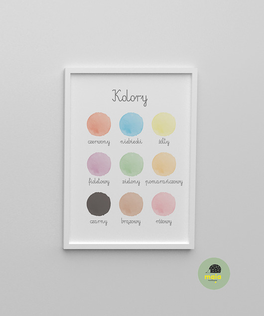 Plakat edukacyjny Kolory Old Soul Mood Prints