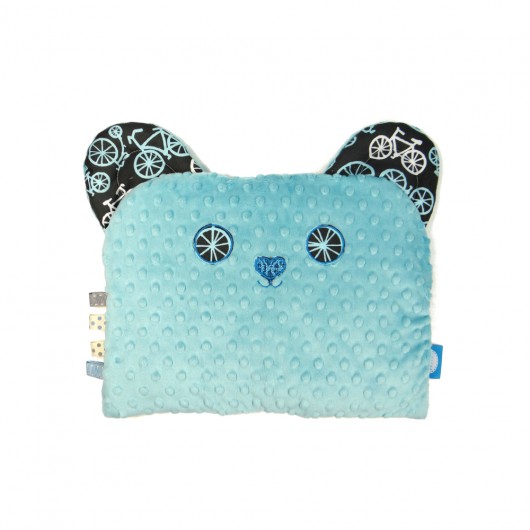 Poduszka SLEEPY BEAR rowery/jasny turkus GuGa DESIGN