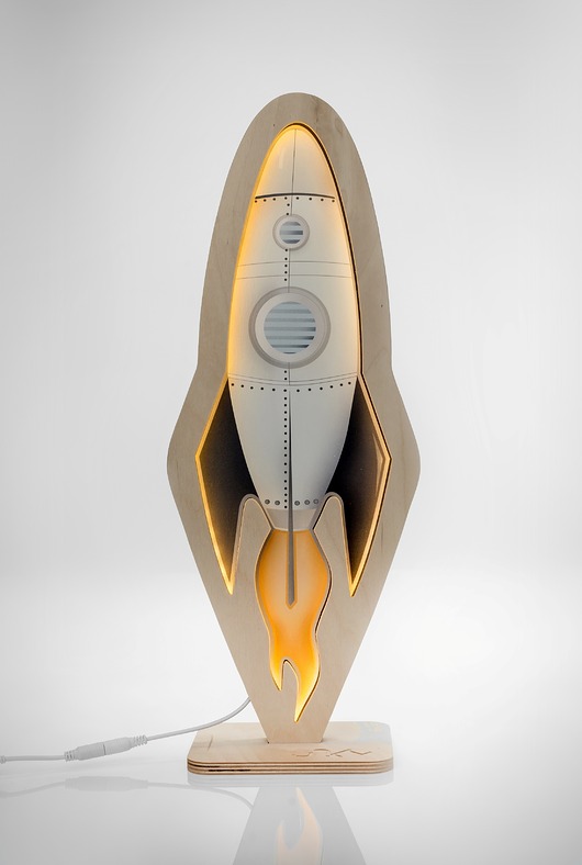 lampy do pokoju dziecka Lampka nocna Unky - RAKIETA