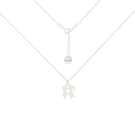 chokery Srebrny choker pancerka z całującą parą