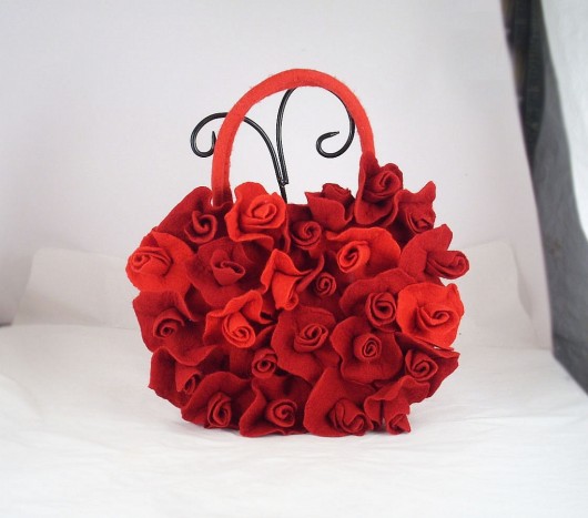 Roses: Jedwabnofilcowa Torebka filcant