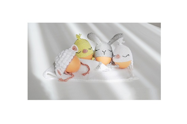 ozdoby wielkanocne Zestaw czapeczek wielkanocnych na jajka