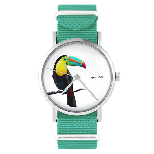 zegarki unisex Zegarek -  Tukan  - turkusowy, nylonowy
