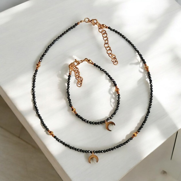 komplet biżuterii RAZEM TANIEJ!! ochronny naszyjnik & bransoletka w pudełku jubilerskim