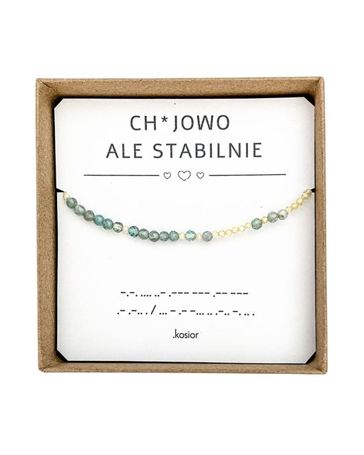bransoletki na sznurku Ch*jowo ale stabilnie Bransoletka z alfabetem Morse